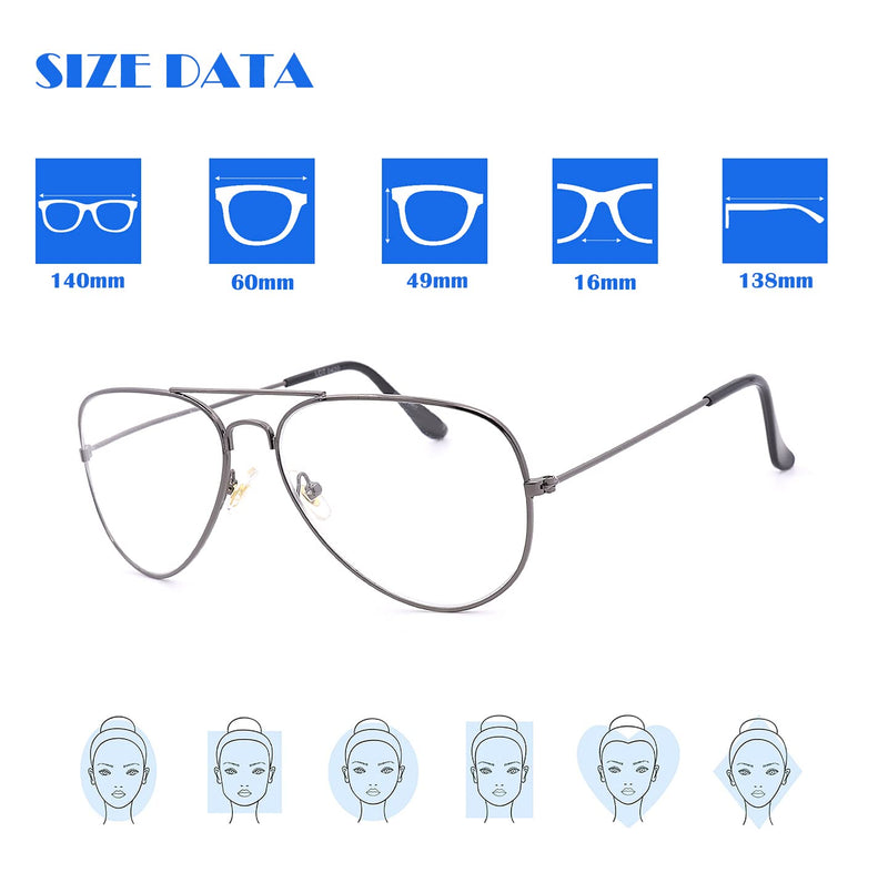 NEWVISION® reading glasses, reading aid for men and women, unisex vintage aviator glasses, metal glasses, retro glasses frames, pilot glasses, carnival women, Nv8132 titanium 1.5 x - NewNest Australia