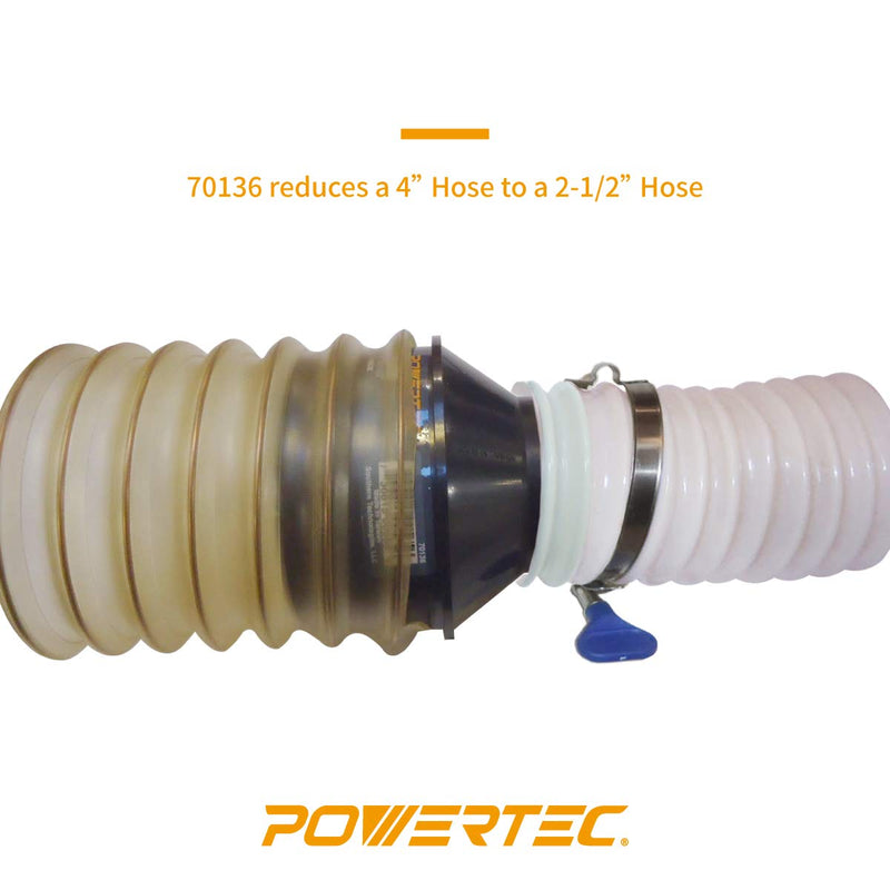 POWERTEC 70136 4-Inch to 2-1/2 Inch Cone Reducer Original - NewNest Australia