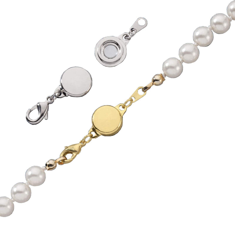 Zpsolution Locking Magnetic Clasps for Jewelry Necklaces Bracelets - Light and Small Keep The Clasp in Back 4 Gold and 4 Silver - NewNest Australia
