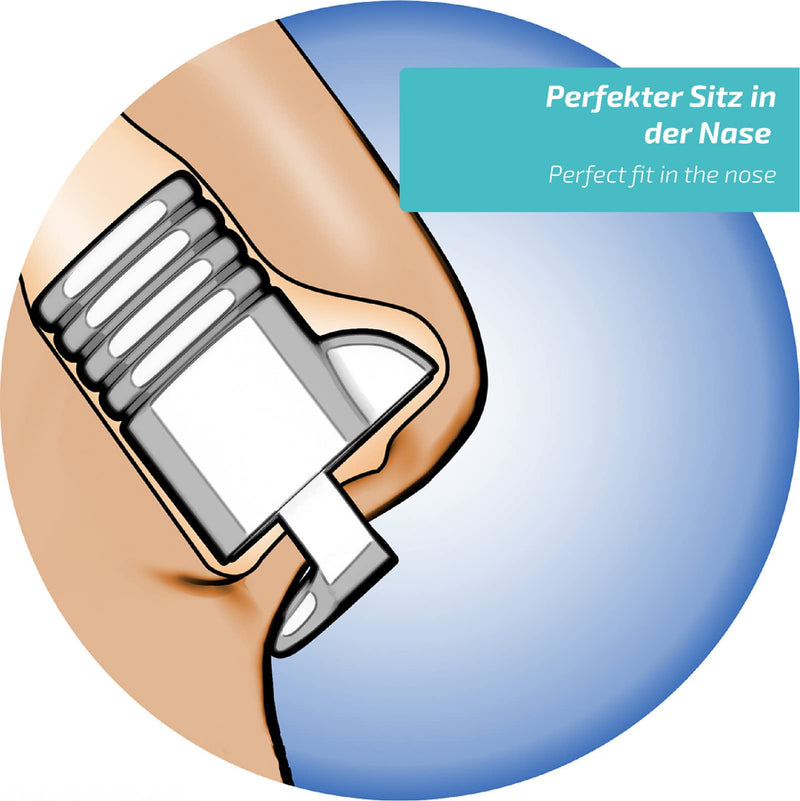 Nasivent Sport - Premium Nose Dilator - Starter Set - Sky Blue - Improved Nasal Breathing - Nose Separator - Unique Thanks To Innovative Holding Cones - Made Of High-Quality Silicone - NewNest Australia