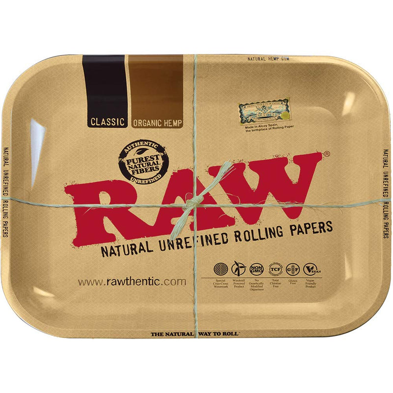 RAW Rolling Tray Combo Includes RAW Tray, RAW 1 1/4 Rolling Papers, RAW Tips, American Rolling Club 79mm Roller and Tube (Large) Large - NewNest Australia