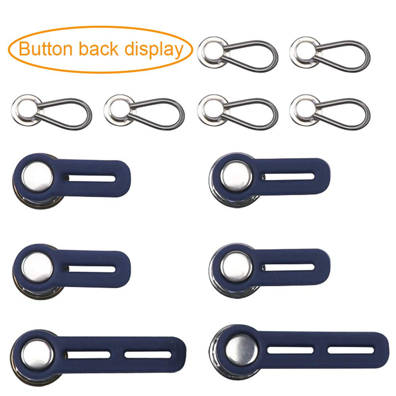 12 Pack Expander Button, 6 Pcs Pants Waist Silicone Extender Button for Men and Women, 6 Pcs Metal Collar Extenders/Neck Extender/Wonder Button for Men Dress Shirts, Simple Use, No Sewing. - NewNest Australia