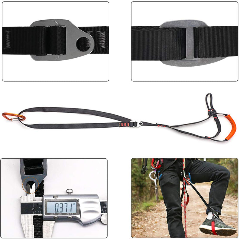 NewDoar Foot Ascender Loop for Climbing Tree Arborist Black red - NewNest Australia