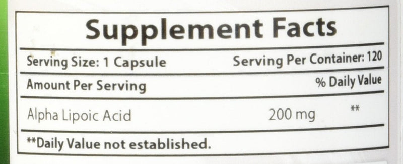 Best Naturals Alpha Lipoic Acid 200 Mg 120 Capsules 120 Count (Pack of 1) - NewNest Australia