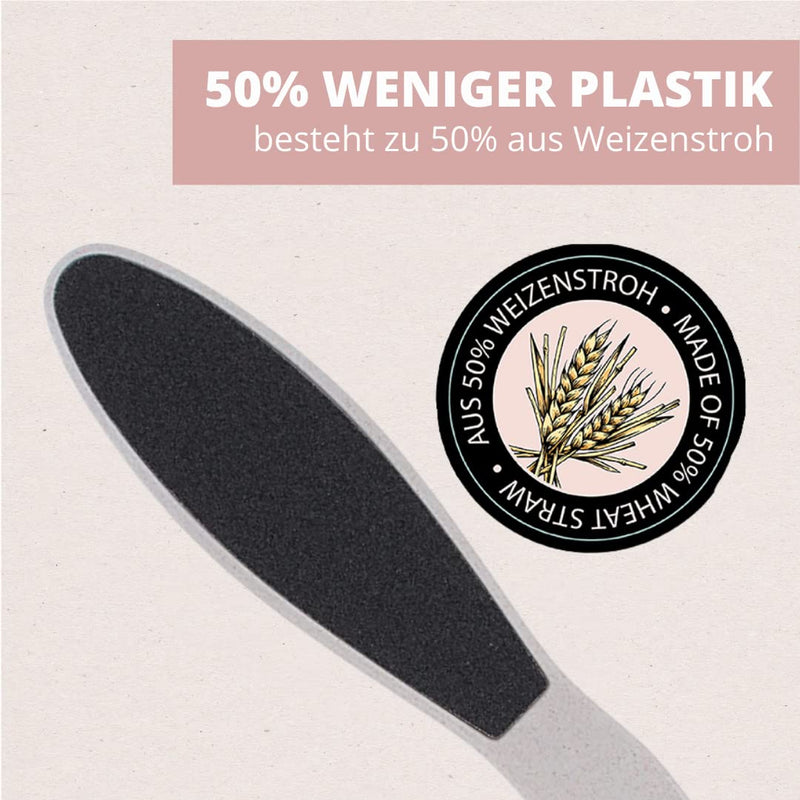 Parsa Beauty Nature Love 50% Wheat Straw Foot File (Pack Of 1) - Gentle Foot Files For Callus Removal - Sustainable, Double-Sided Foot File For Soft Feet And Pedicure - NewNest Australia
