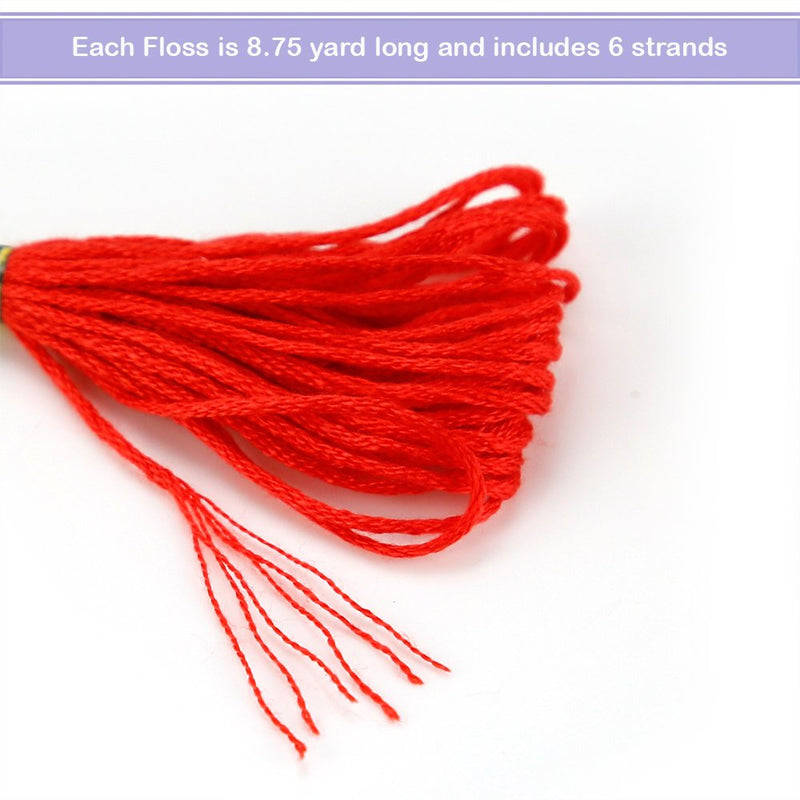 Caydo Embroidery Floss 50 Skeins Cross Stitch Thread, Friendship Bracelets String with 12 Pieces Floss Bobbins 50 Color - NewNest Australia