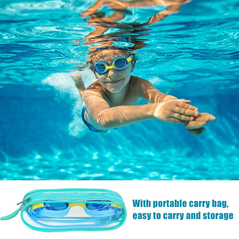 Findway Kids Swim Goggles, 2 Pack Kids Swimming Goggles Anti-fog No Leaking Girls Boys for Age 3-10 1-blue+black - NewNest Australia