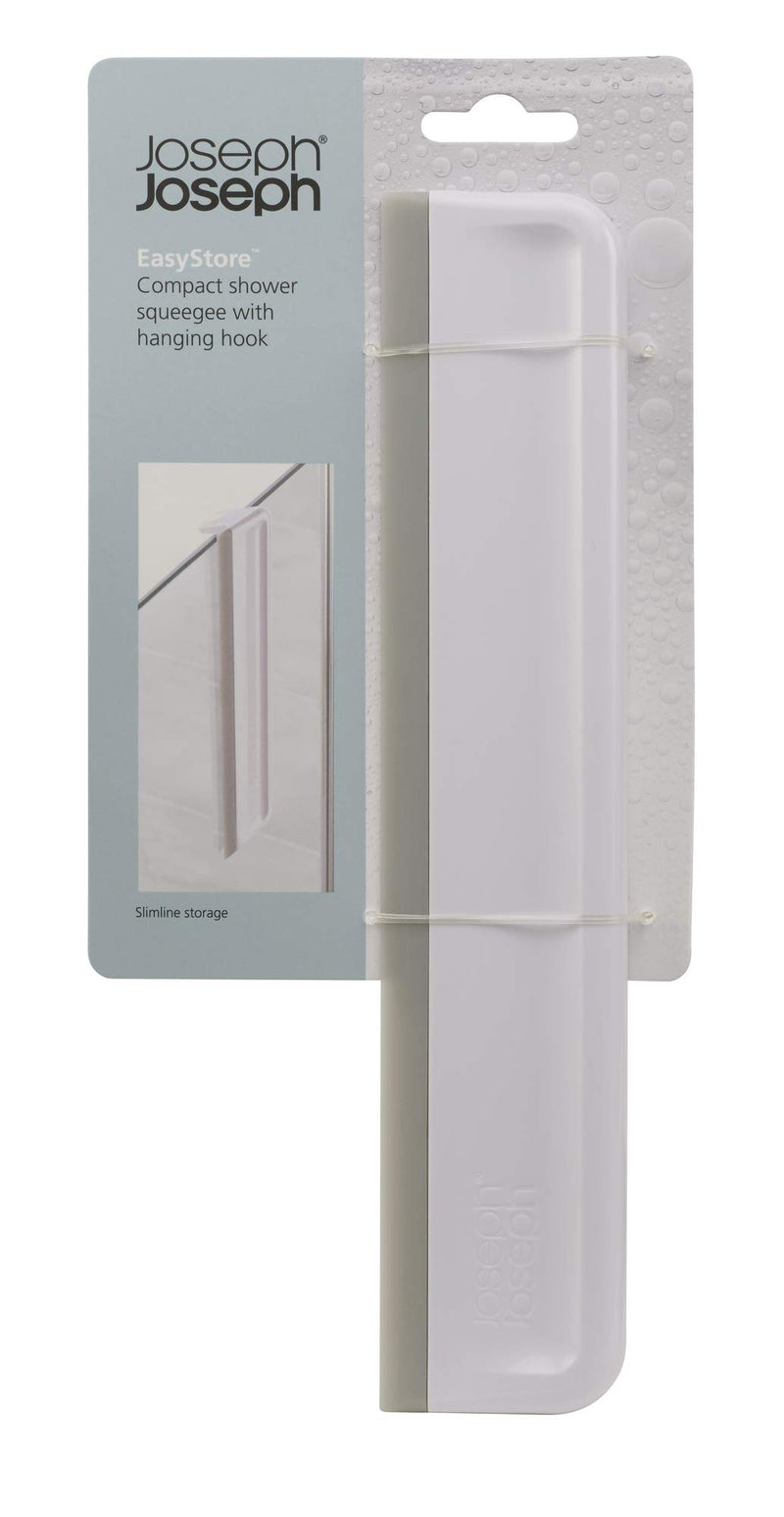 Joseph Joseph EasyStore Compact Shower Squeegee with Integrated Hanger, One-Size, White/Gray - NewNest Australia