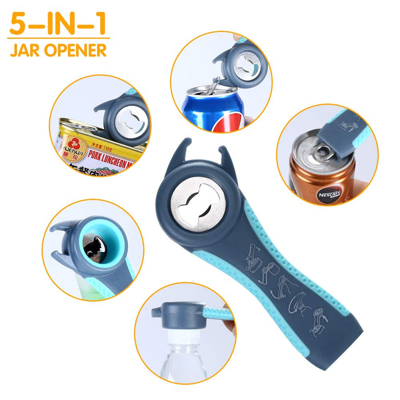 Latest Jar Opener Bottle Opener for Weak Hands,Seniors with Arthritis,Low Strength and Children, Multi Opener Set with Jar Gripper Pad and Corkscrew Opener - NewNest Australia