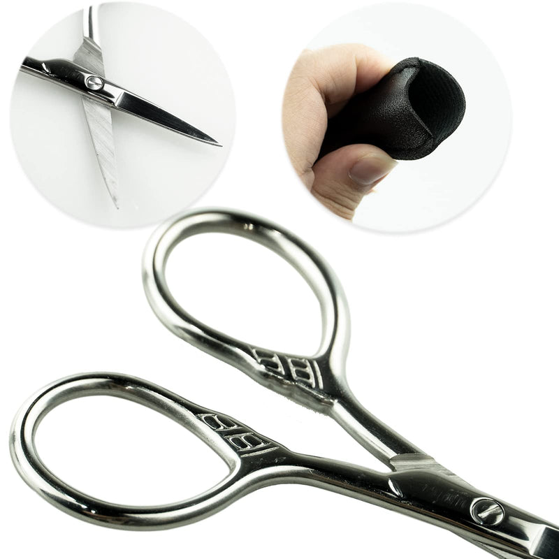Beard Scissors Mustache Scissors Stainless Steel Grooming Scissors Men's Mustache Beard Scissors Manicure Cuticle Scissors for Eyebrows Eyelashes Nose Hair - NewNest Australia