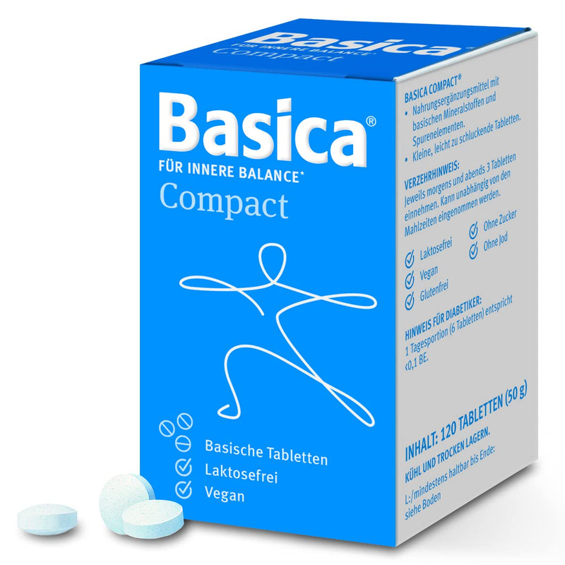 Basica Compact, Practical Alkaline Tablets For At Home And On The Go, For Alkaline Fasting And Detox, Vegan, Lactose-Free, Without Sweeteners And Sugar, With Valuable Alkaline Minerals And Trace Elements For A Balanced Acid-Base Balance... - NewNest Australia