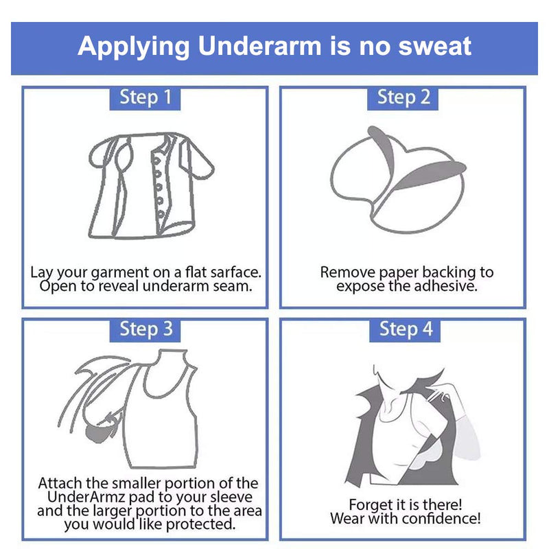 Large Underarm Sweat Pads for Women and Men Fight Hyperhidrosis [100 Pack], CANAGROW Armpit Sweat Pads Comfortable Unflavored, Non Visible, Extra Adhesive, Disposable, Sweat Free Armpit Protection 4.4 * 4.8 Inch - NewNest Australia
