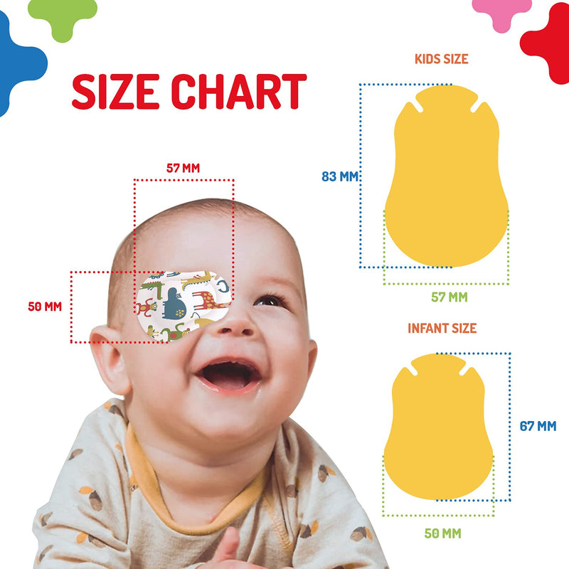 Infants Extra Sensitive Adhesive Eye Patch Boys 100 Pack Series II - NewNest Australia
