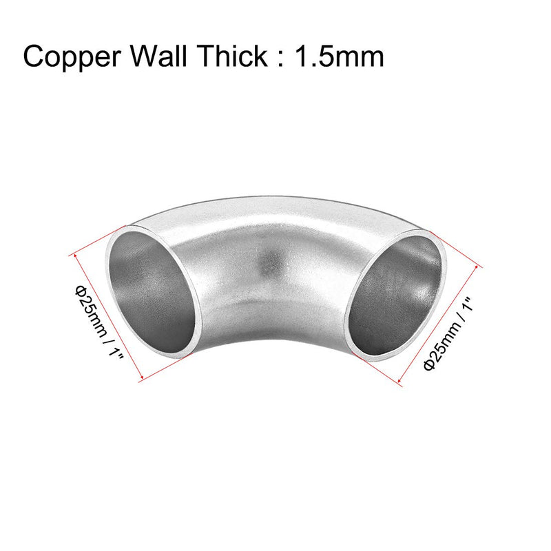 uxcell Stainless Steel 304 Pipe Fitting Long Radius 90 Degree Elbow Butt-Weld 1-inch OD 1.5mm Thick Pipe Size 2pcs - NewNest Australia