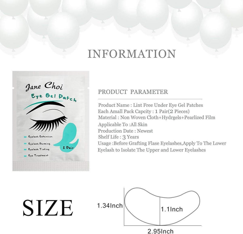 Eye Gel Pads, 50 Pairs of Eyelash Lash Extension Lint Free Under Eye Gel Pads Eye Patches For Pro Salon and Individual Eyelash Extension, Facials - NewNest Australia