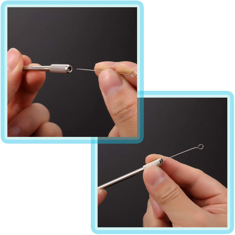 2 Pieces Reusable Inoculating Loop with 90 Replaceable Nichrome Needle Tip Inoculation Rings Inoculation Rod for Lab - NewNest Australia