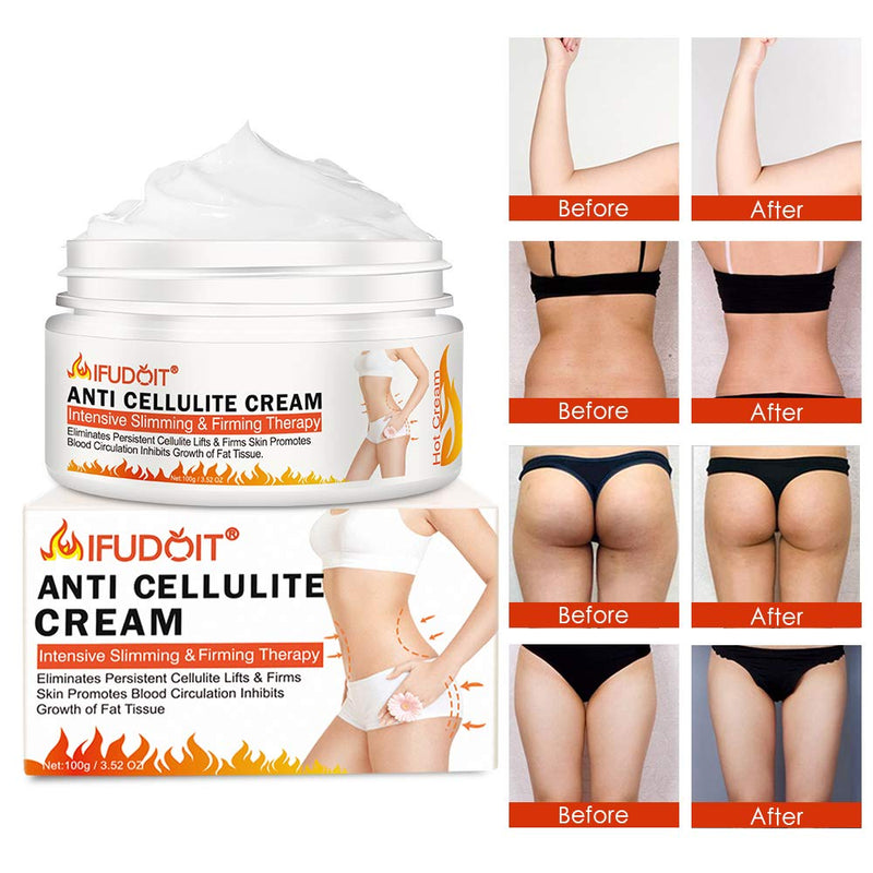 Cellulite Cream,Professional Hot Cream,Slimming & Firming Cream, Fat Burner Cream, Hot Body Slim Loss Weight Cream, Perfect for Shaping Waist, Abdomen and Buttocks （100g） - NewNest Australia