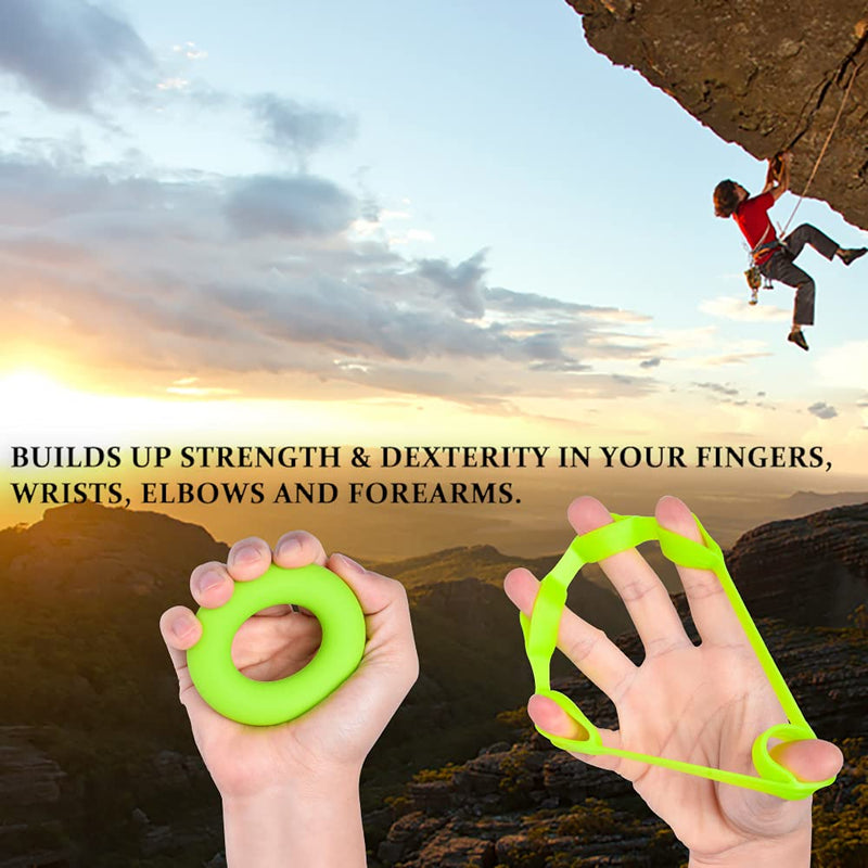 Hand Grip Strengthener, Finger Exerciser, Grip Strength Trainer (6 PCS) NEW MATERIAL Forearm grip workout, Finger Stretcher, Relieve Wrist & Thumb Pain, Carpal tunnel, Great for Rock Climbing and More Hand Grip Strengthener - NewNest Australia