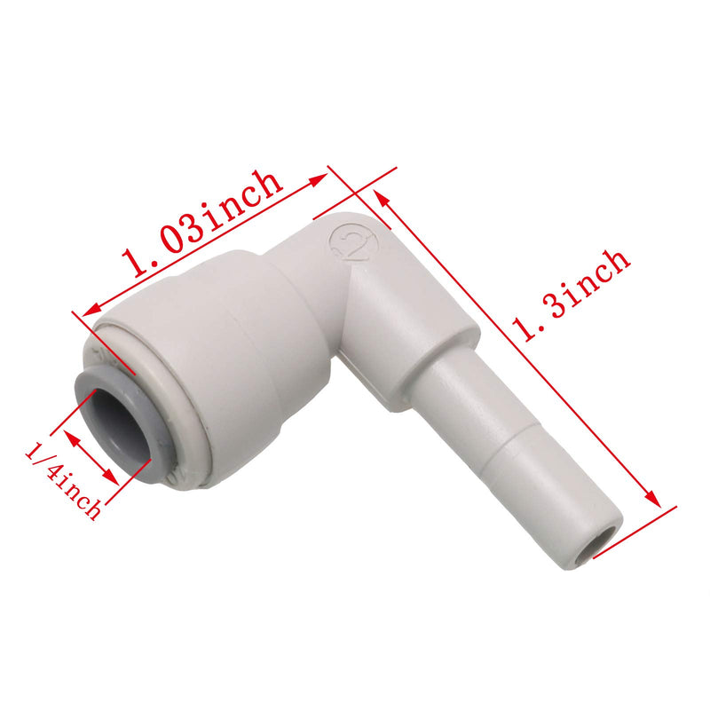 HJ Garden 5PCS 1/4Inch Stem Elbow Connector 90 degree elbow Push to Connect Plastic Quick Fittings - NewNest Australia