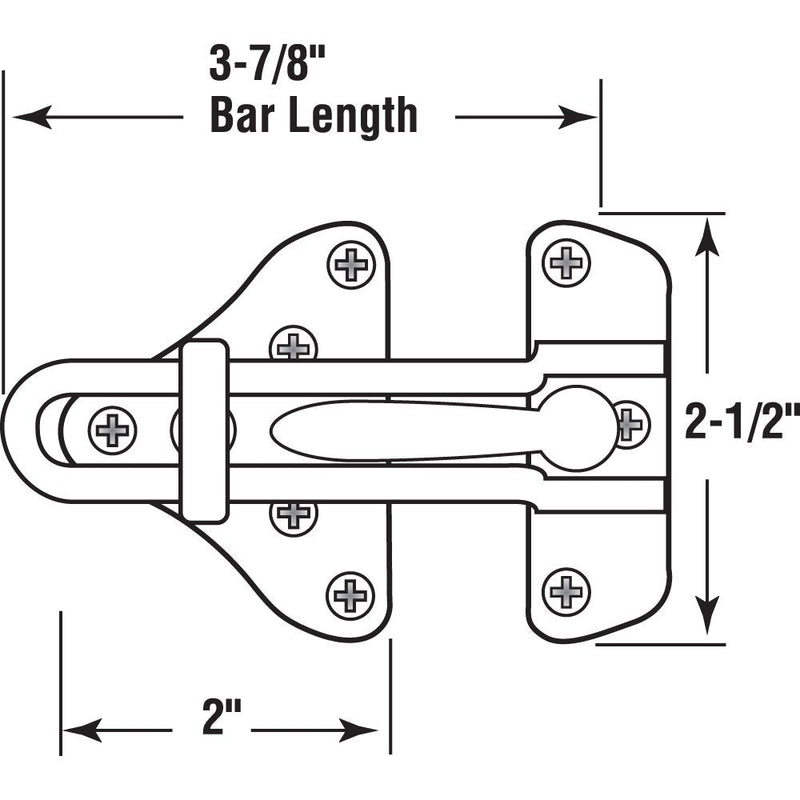 Defender Security U 11315 Swing Bar Door Guard With High Security Auxiliary Lock, Brass Finish, 1-Pack - NewNest Australia