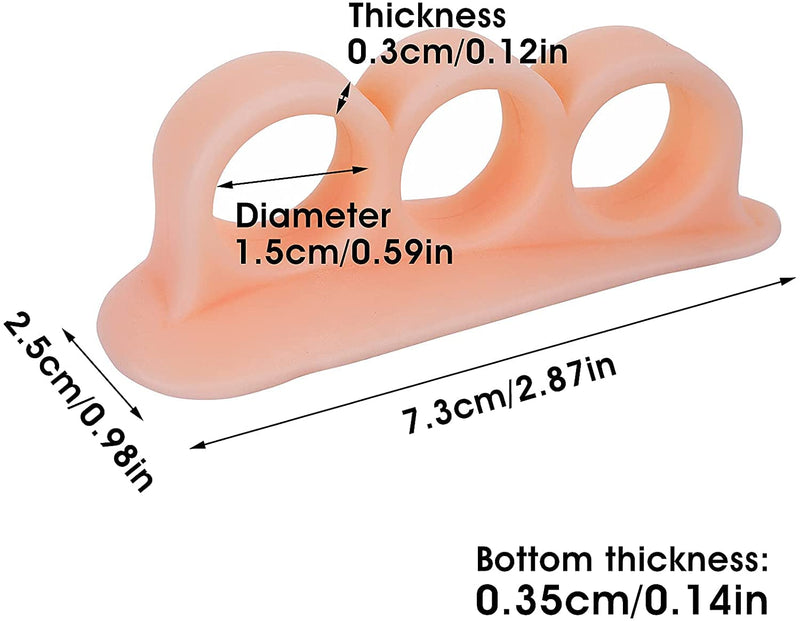 CAREOR 6 Pieces Hammer Toe Cushion - Hammer Toe Gel Pads Corrector & Straightener for Curled, Curved, Claw & Mallet Toe Relief - Right & Left Gel Support Crest Cushion (3 Hole Beige) - NewNest Australia
