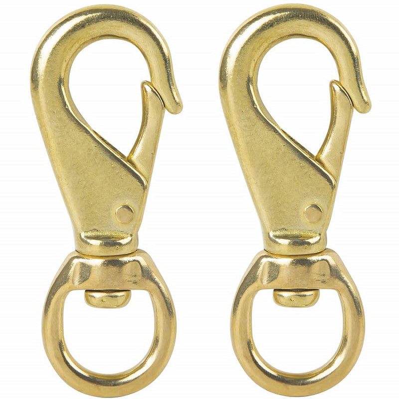 Faneta 3-1/4" Brass Swivel Snap Hooks Heavy Duty 3/4" Swivel Eye - Solid Brass Scuba Diving Clips #1 - Seadog Line, Anchor Lines, Bags, Belting, Leashes, Straps, Luggage, Leathercarft (Pack of 2) - NewNest Australia