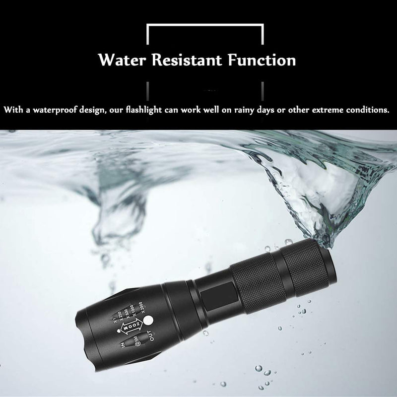 Tactical Red LED Flashlight Single Mode Hunting Handheld Flashlight with Zoomable and Waterproof for Astronomy Night Observation etc. - NewNest Australia