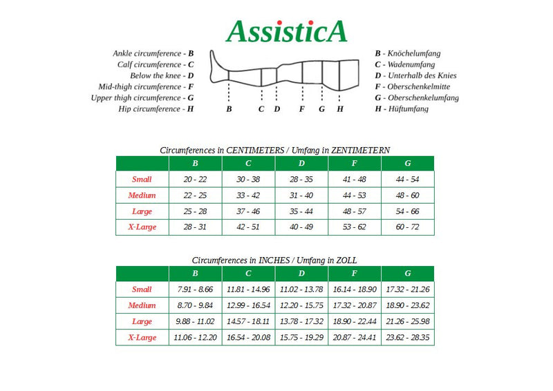 23-32 mmHg (Class 2) ASSISTICA® Medical Compression Stockings with Open Toe, Women/Men Support Stockings without Toe, AG Replacement Stockings with Silicone Band (158-170 cm/Large, Black) 158-170 cm/Large - NewNest Australia