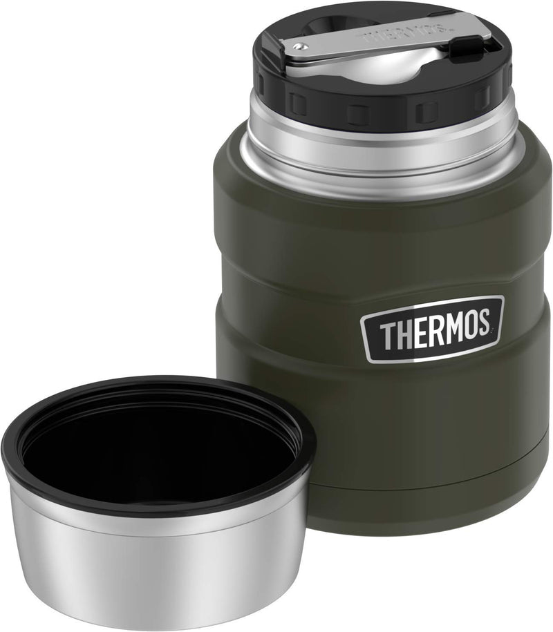 NewNest Australia - Thermos Stainless King 16 Ounce Food Jar with Folding Spoon, Army Green 