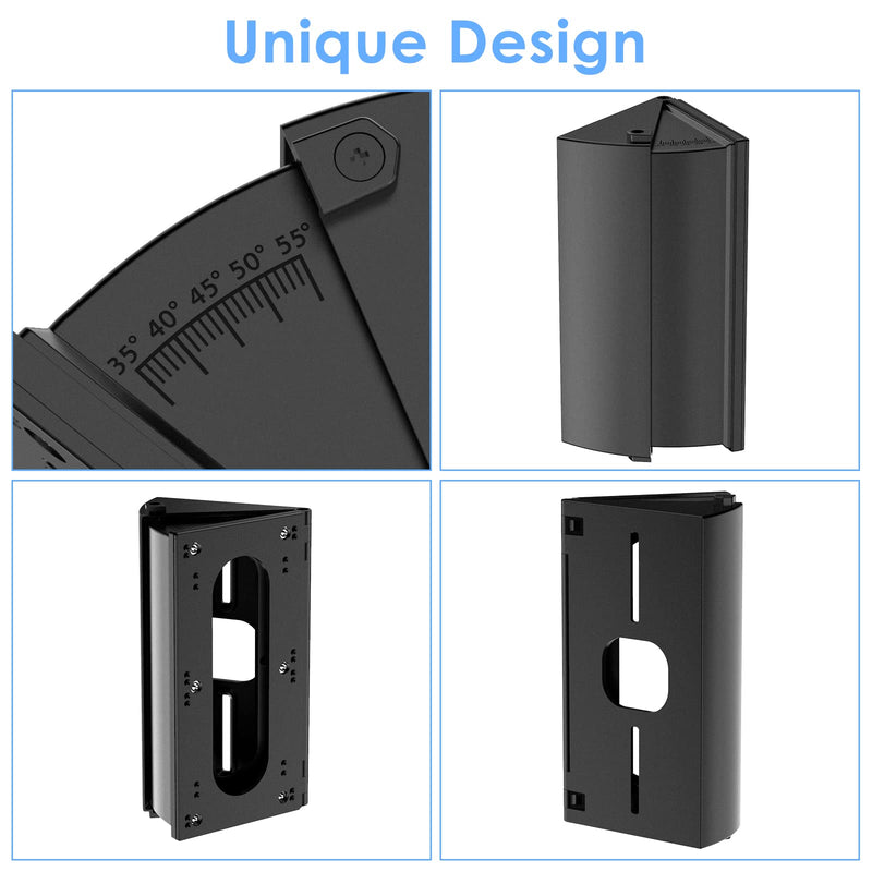 RIOVO Adjustable 30 to 55 Degree Doorbell Angle Mount Compatible with Video Doorbell 1st / 2st / 3st / 4st / (2020 Release), Replacement Angle Adjustment Adapter Mounting Bracket Wedge Kit - NewNest Australia