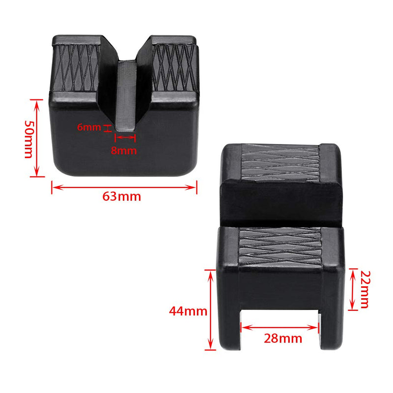 Skelang 2-Packs Jack Pad Adapter Rubber Slotted Universal for Jack Stand, Frame Rail Jack Pinch Welds Protector - NewNest Australia