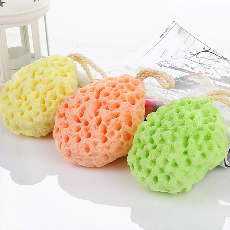 Body Bath Sponge,3 Pack Natural Fiber Soft Body Bath Sponge Honeycomb Texture Gentle Soothing Exfoliating Cleansing Body Shower Loofahs for Adults Kids Daily Care Bathroom Supplies - NewNest Australia