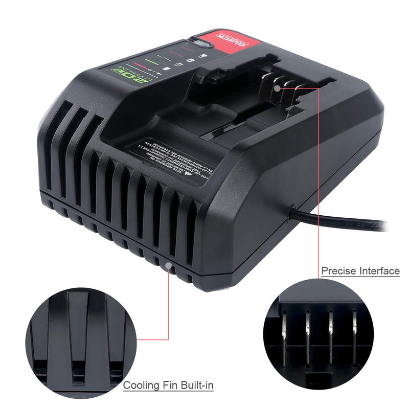 Lasica 20V MAX Battery Charger PCC692L PCC691L Compatible with Porter Cable 20V Max Lithium Ion Battery PCC680L PCC681L PCC682L PCC685LP PCC699L Black & Decker 20V Max Lithium Battery LBXR20 LBXR2020 - NewNest Australia