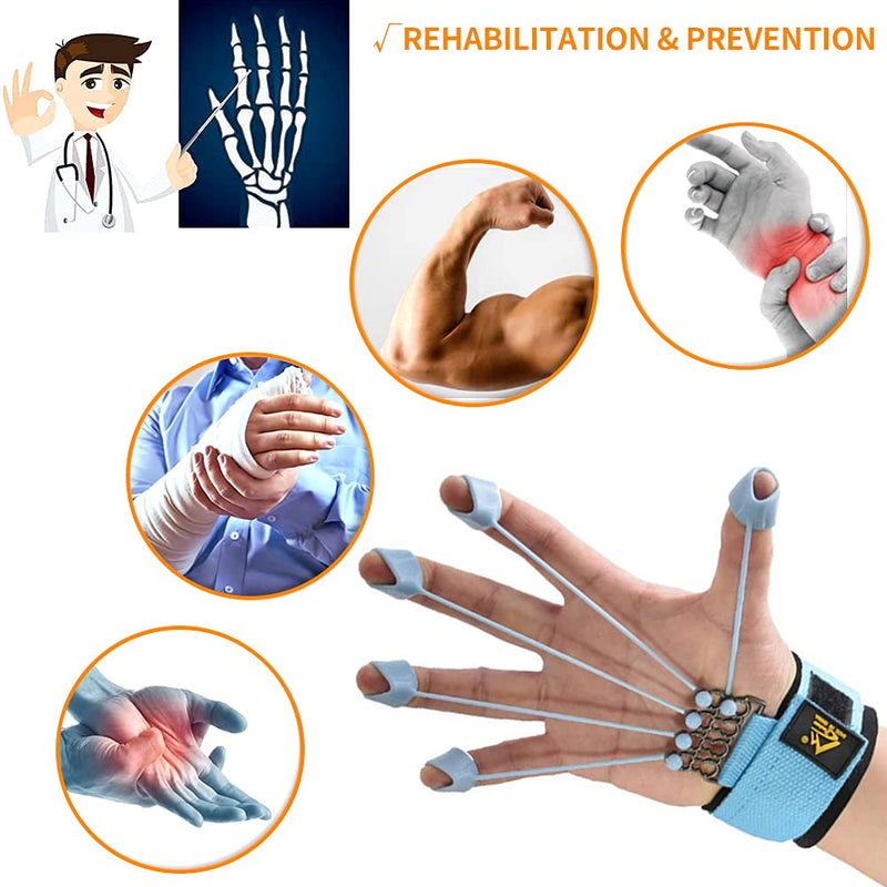 Finger Exerciser Hand Strengthener Hand Exercise Equipment Finger Resistance Band Climbing Finger Strengthener Guitar Finger Stretcher Wmoisnuos Finger Extensor Strengthener 40LB - NewNest Australia