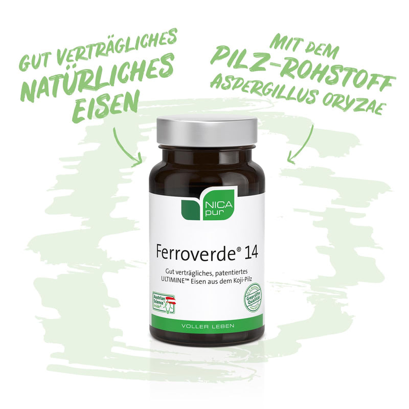 NICApur Ferroverde 14 + natural vitamin C - vegan, made in Austria - NewNest Australia