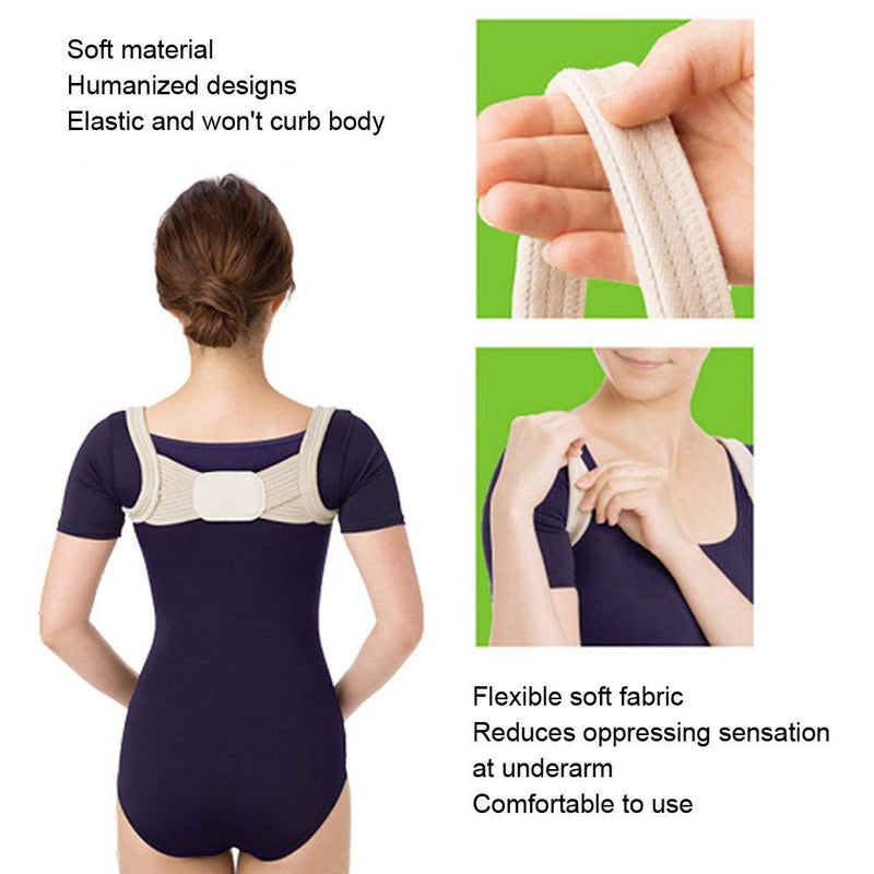 Shoulder And Back Posture Belt, Upgrade Version Posture Trainer For Strong Support, Relieve Armpit Pain, Strong But Comfortable Back Stabilizer, Smooths Comfortable Shoulder (M-Beige) - NewNest Australia