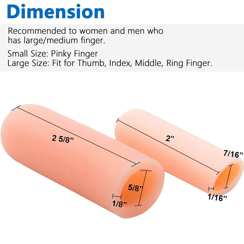 JKcare Large Finger Cots, 10 Pack Silicone Finger Sleeves Support for Trigger Finger & Arthritis - Finger Covers Protector for Cracked Finger, Corn & Callus Pain Relief - NewNest Australia
