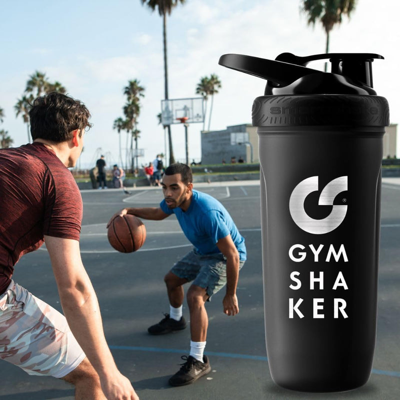 GYMSHAKER stainless steel shaker 900 ml - honeycomb structure sieve for creamy protein shakes - leak-proof & BPA free - black - NewNest Australia