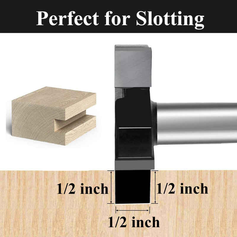 CNC Spoilboard Surfacing Router Bit, 1/2 Inch Shank Carbide Tipped Surface Planing Bottom Cleaning Cutter Slab Flattening Router Bit, Wood Milling Cutter Planer Woodworking Tool - NewNest Australia