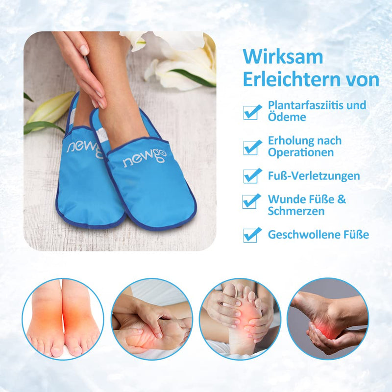 Newgo Gel Cooling Socks, 1 Pair, Chemotherapy Cooling Shoes, Hot And Cold Therapy, Cooling Pad, Ice Socks For Chemotherapy, Rheumatism, Gout, Foot Pain And Sprains, One Size Unisex (Blue) - NewNest Australia