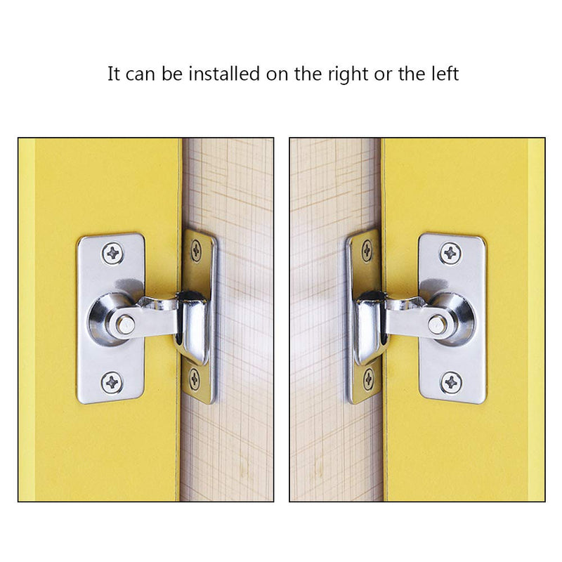 Alamic 90 Degree Door Lock 1-3/4" Right Angle Door Latch Bolt Stainless Steel Sliding Door Lackock Latch Hasp for Door Window Closet Barn Door Lock - 2 Pack - NewNest Australia