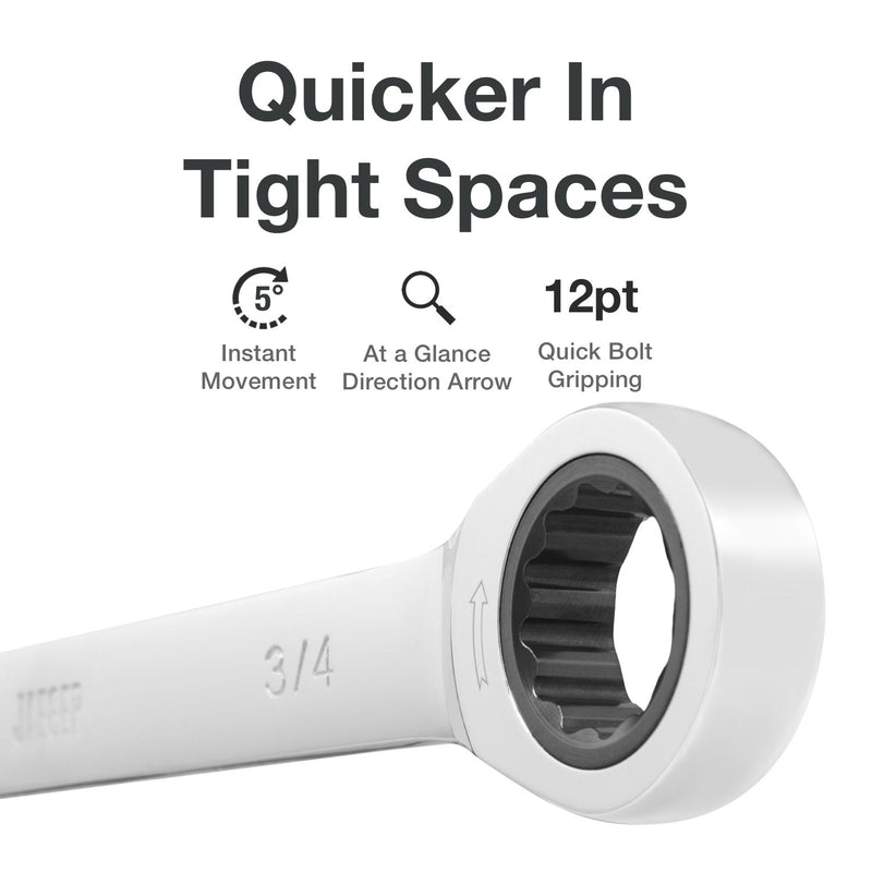 3/4 Inch TIGHTSPOT Ratchet Wrench with 5° Movement and Hardened, Polished Steel for Projects with Tight Spaces 3/4 Inch/SAE - NewNest Australia