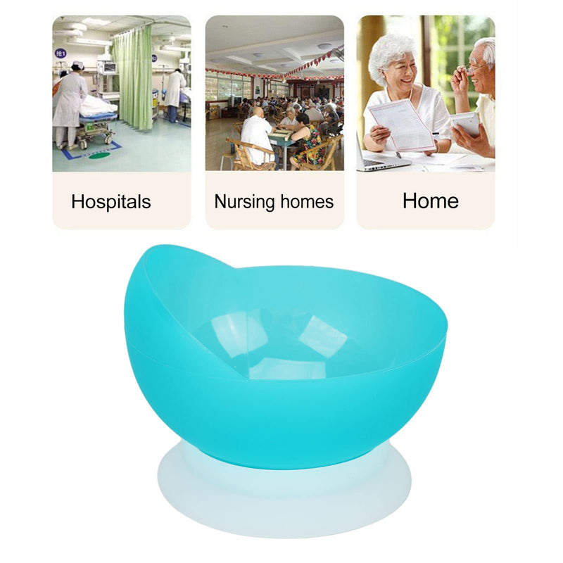 Scooper Bowl with Silicone Suction Cup - Multipurpose Spillproof Elderly Tableware Elderly Care Eating Plate Adaptive Utensils for Parkinsons Patients Disabled Apoplectic Hemiplegia - NewNest Australia