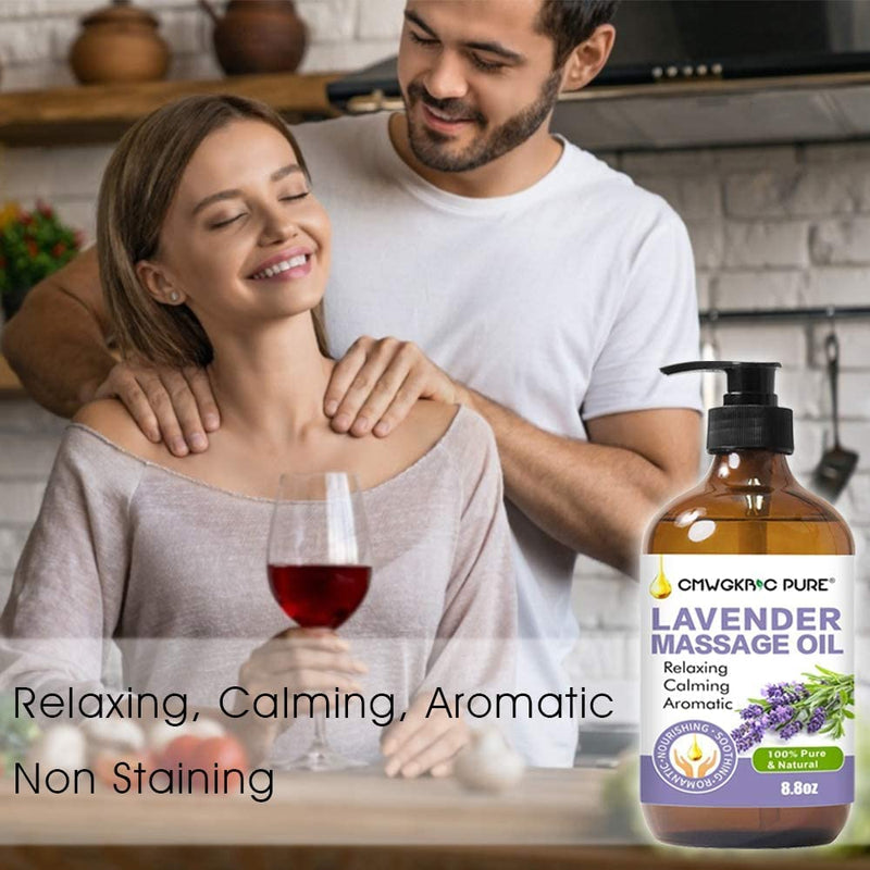 Massage Oil for Massage Therapy, Ginger Massage Oil -2 Pack Arnica & Ginger Oil -Warming Tired Sore Muscles & Lavender Relaxing Massage Oil -Romantic, Aromatic, Soothing Massage Oil with Massage Ball - NewNest Australia