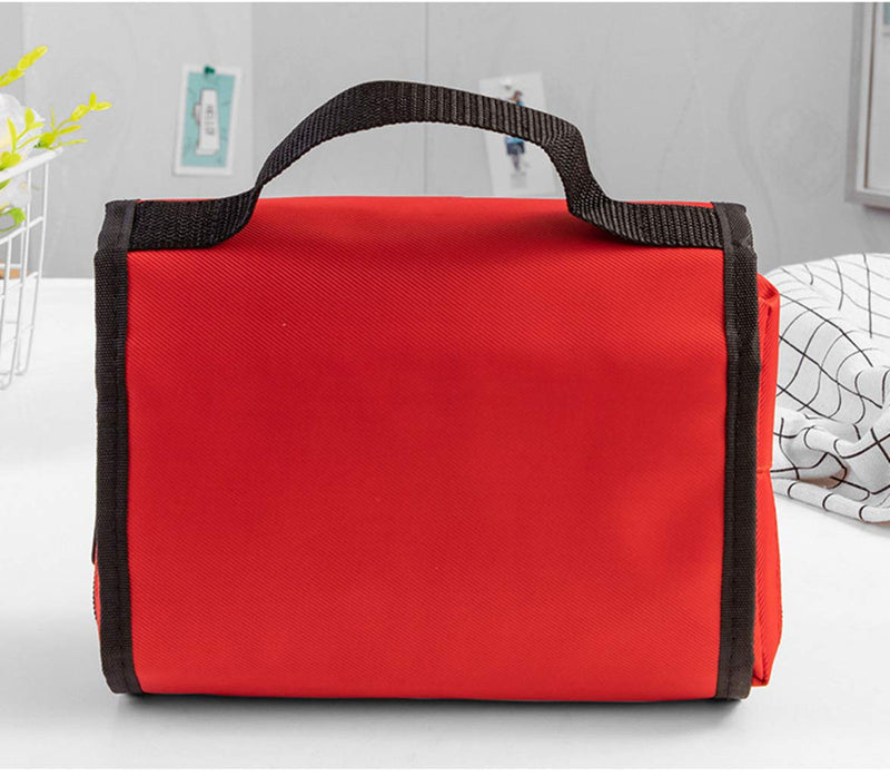 PAXLamb First Aid Bag First Aid Kit Empty Medical Storage Bag Red Trauma Bag for Emergency First Aid Kits Car Workshop Cycling Outdoors (Red Folding) Red Folding - NewNest Australia