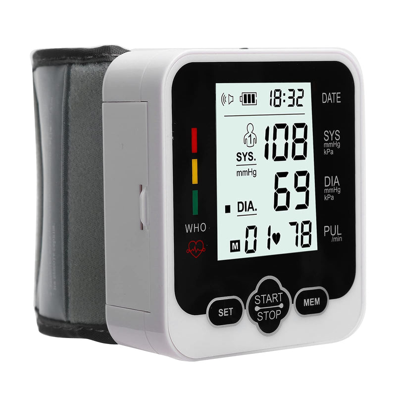 Wrist Blood Pressure Monitor, Lcd Screen Blood Pressure Monitor With Automatic Voice Transmission, Reading Memory, Wrist Blood Pressure Cuff For Home And Hospital Use - NewNest Australia