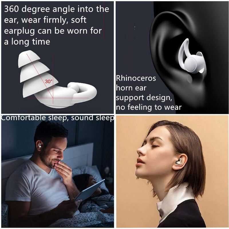 Oukeyi Reusable Safe Silicone Earplugs, Hi-Fi Earplugs For Sleeping (Reduces 40Db), Swimming, Learning, Concerts, Noise Canceling And Hearing Protection (Grey) - NewNest Australia