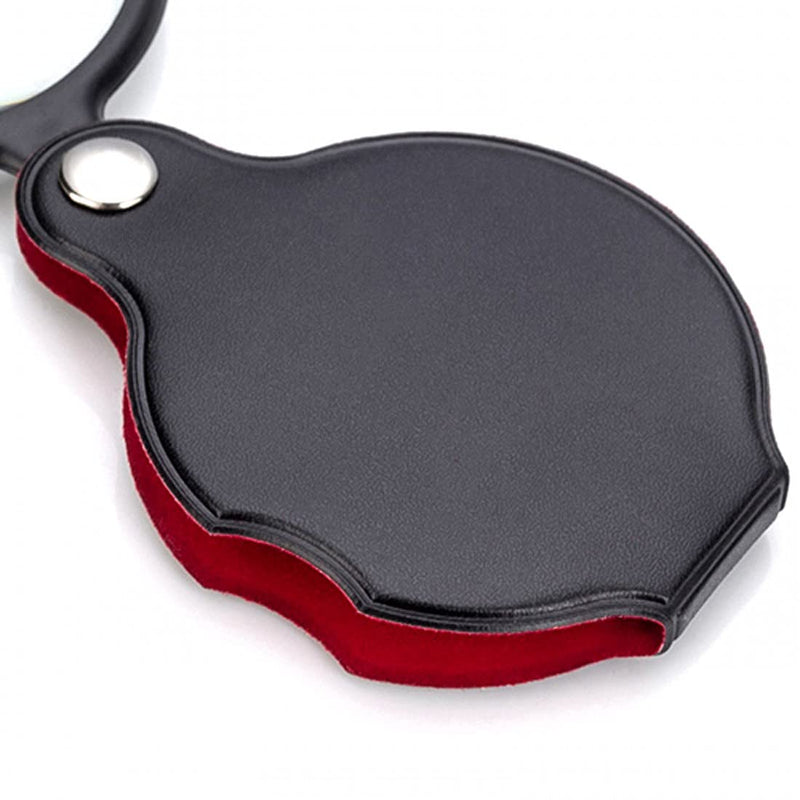 Jzk Pack Of 3 Mini Foldable Pocket Magnifying Glass Small Optical Glass With Leather Protective Case, Small Pocket Magnifying Glass For Reading Hobbies, Small Magnifying Glass With Leather Protective - NewNest Australia