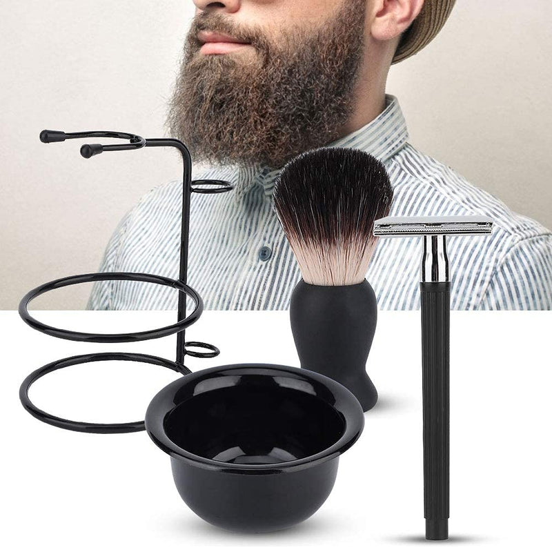 Shaving Kit 4 In 1 Men'S Shaving Set, Beard Shaving Set With Stainless Steel Razor, Universal Razor Holder, Shaving Bowl And Brush For Beard Care For Men Manual Shaving - NewNest Australia