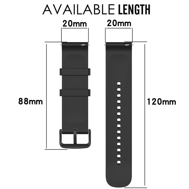 QGHXO Band Replacement for Amazfit Bip, Soft Silicone Band Replacement for Amazfit Bip/Bip Lite/Bip S/Bip U/GTS/GTS 2/ GTS 2e/ GTS 2 Mini/GTR 42mm Smartwatch (No Tracker, Replacement Bands Only) 12pcs Bands One size - NewNest Australia
